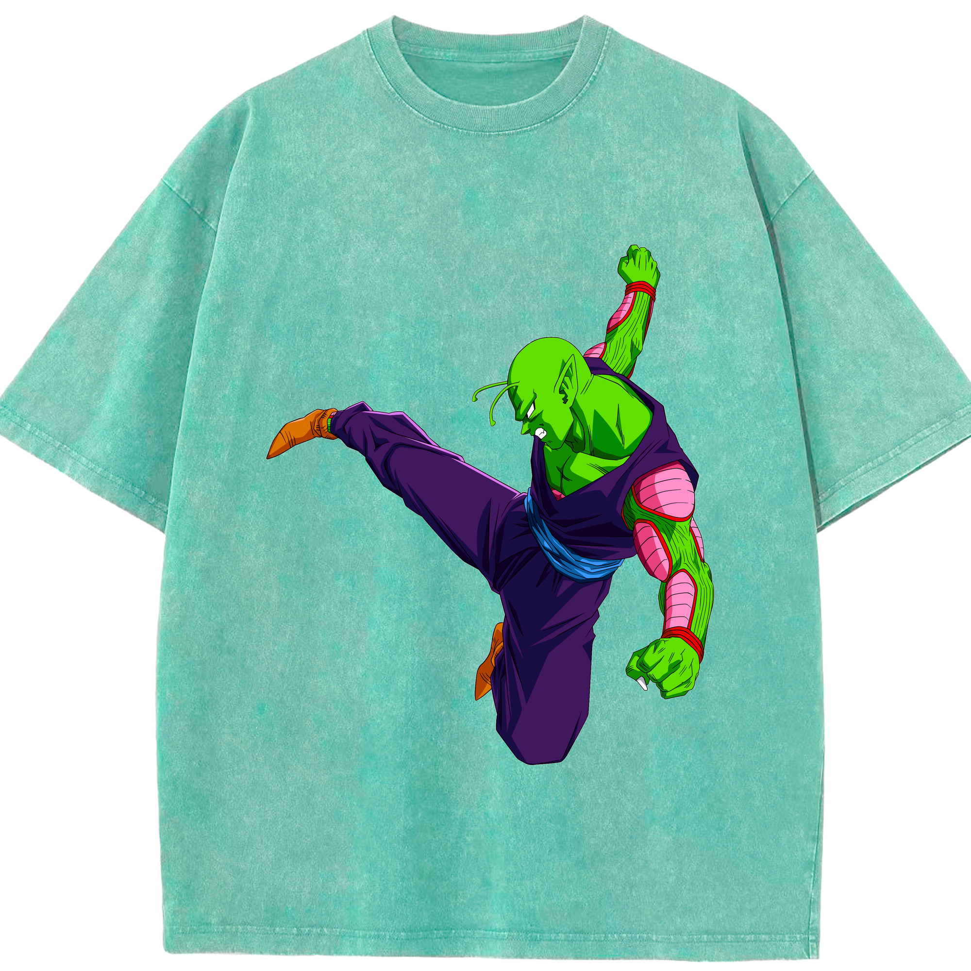 （画像用） ドラゴンボール ピッコロ DRAGON BALL Piccolo 綿100% ヴィンテージ風 半袖Tシャツ（フロントプリント）